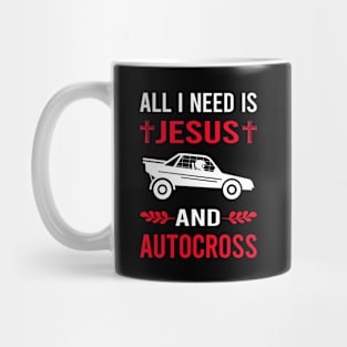 I Need Jesus And Autocross Mug